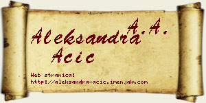 Aleksandra Acić vizit kartica